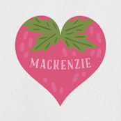 "Berry Sweet" - Children's Birthday Party Stickers in Strawberry by Laura Hankins - Front
