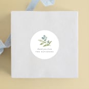 "Bloom" - Children's Birthday Party Stickers in Bluebird by Heather Cairl - Front