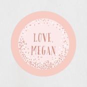 "Confetti Balloon" - Children's Birthday Party Stickers in Dusty Rose by Cass Loh - Front