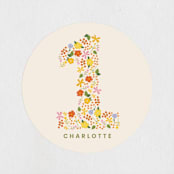 "little wildflower" - Children's Birthday Party Stickers in Vibrant by Ellen Schlegelmilch - Front