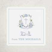 "Sweethearts" - Children's Birthday Party Stickers in Periwinkle by Design Lotus - Front
