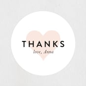"One Year" - Children's Birthday Party Stickers in Peach by Up Up Creative - Front