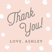 "Dotted One" - Children's Birthday Party Stickers in Blush by Jennifer Wick - In Use