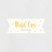 "Wild One" - Children's Birthday Party Stickers in Dandelion by Lisa Cersovsky - Front