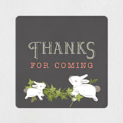 "Two are Thee" - Children's Birthday Party Stickers in Chalkboard by Carole Crohan - CaroleeXpressions - Front