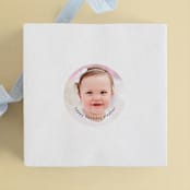 "One" - Children's Birthday Party Stickers in Sunshine by Lori Wemple - Front