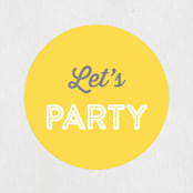 "Just Be" - Children's Birthday Party Stickers in Sunshine by Lauren Chism - Front