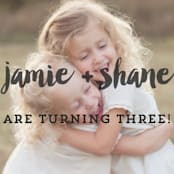 "Double Painted" - Children's Birthday Party Stickers in Charcoal by Chasity Smith - In Use