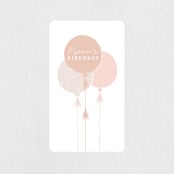 "Glitter Balloons" - Children's Birthday Party Stickers in Blush by Angela Thompson - Front