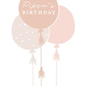 "Glitter Balloons" - Children's Birthday Party Stickers in Blush by Angela Thompson - In Use