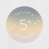 "Out of this World" - Children's Birthday Party Stickers in Lunar by Leah Bisch - In Use
