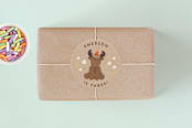"Teddy Bear Picnic" - Children's Birthday Party Stickers in Sun by Susan Moyal - Front