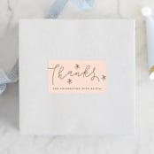 "Shimmering One" - Children's Birthday Party Stickers in Blush by Erica Krystek - Front