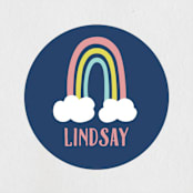 "Magical" - Children's Birthday Party Stickers in Deep Sea by Laura Hankins - Front