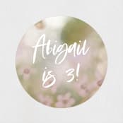 "Typography Clouds" - Children's Birthday Party Stickers in Cloud by Simona Camp - Front