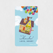 "Disney and Pixar's Adventure is Out There!" - Children's Birthday Party Stickers in Sky by Brooke Chandler - In Use