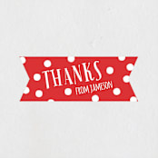 "Message In A Bottle" - Children's Birthday Party Stickers in Cherry Red by JeAnna Casper - Front