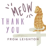"Purrefect Kittens" - Children's Birthday Party Stickers in Voilet by Shiny Penny Studio - In Use