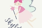 "glitter fairy" - Children's Birthday Party Stickers in Powder by peetie design - In Use