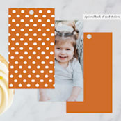 "Pumpkin Patch" - Children's Birthday Party Favor Tags in Pumpkin by Corie Page - Back of Card Options