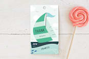 "Sail Away" - Children's Birthday Party Favor Tags in Deep Sea by Creo Study - Front