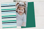 "Sail Away" - Children's Birthday Party Favor Tags in Deep Sea by Creo Study - Back of Card Options