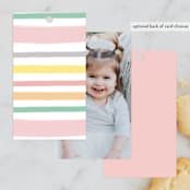 "Sweet Floral Frame" - Children's Birthday Party Favor Tags in Cupcake by Sara Berrenson - Back of Card Options
