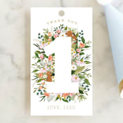 "She's A Wild One" - Children's Birthday Party Favor Tags in Blush by Susan Moyal - Front