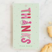 "Backyard Party" - Children's Birthday Party Favor Tags in Watermelon by Tatiana Nogueiras - Front
