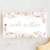 "kiddies crown" - Children's Birthday Party Favor Tags in Blush by Phrosné Barwood - Front