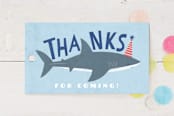 "Shark Tank" - Children's Birthday Party Favor Tags in Sky by Karidy Walker - Front