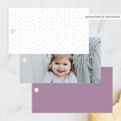 "Purrefect Kittens" - Children's Birthday Party Favor Tags in Voilet by Shiny Penny Studio - Back of Card Options