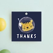 "Outer Space" - Children's Birthday Party Favor Tags in Northstar by iamtanya - Front