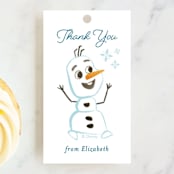 "Disney Frozen Snow Sparkles" - Children's Birthday Party Favor Tags in Frosty by curiouszhi - Front
