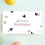 "Disney's Minnie Mouse Confetti" - Children's Birthday Party Favor Tags in Peony by Annie Holmquist - Front