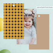 "Teddy Bear Picnic" - Children's Birthday Party Favor Tags in Sun by Susan Moyal - Back of Card Options