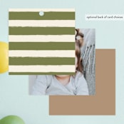 "Zoo friends" - Children's Birthday Party Favor Tags in Kraft by Jennifer Wick - Back of Card Options