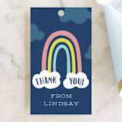 "Magical" - Children's Birthday Party Favor Tags in Deep Sea by Laura Hankins - Front