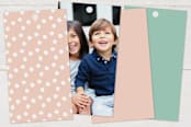 "Blooming Peonies" - Children's Birthday Party Favor Tags in Peach by Jennifer Wick - Back of Card Options