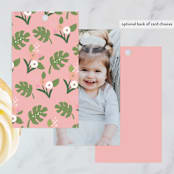 "Let's flamingle!" - Children's Birthday Party Favor Tags in Cotton Candy by Jennifer Wick - Back of Card Options