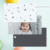 "Pawty Cat" - Children's Birthday Party Favor Tags in Apricot by Everett Paper Goods - Back of Card Options