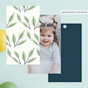 "Wild Giraffe" - Children's Birthday Party Favor Tags in Mustard by Everett Paper Goods - Back of Card Options
