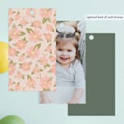 "Enchanted" - Children's Birthday Party Favor Tags in Grove by Jamie Alexander - Back of Card Options