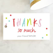 "Confetti bash" - Children's Birthday Party Favor Tags in Bubblegum by Stacey Meacham - Front