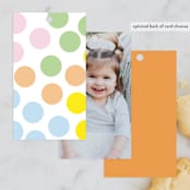 "Little Rainbow" - Children's Birthday Party Favor Tags in Apricot by Baumbirdy - Back of Card Options