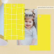 "Soccer" - Children's Birthday Party Favor Tags in Sunshine by Kate Ahn - Back of Card Options