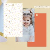 "First Fiesta" - Children's Birthday Party Favor Tags in Multi Bright by Julie Murray - Back of Card Options