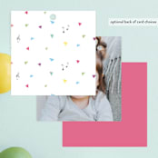 "Party Animals Marching to the Music" - Children's Birthday Party Favor Tags in Gumdrops by Maggie Maeve - Back of Card Options