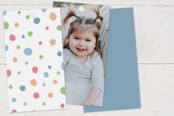 "Step Right Up" - Children's Birthday Party Favor Tags in Sky by Joanna Griffin - Back of Card Options
