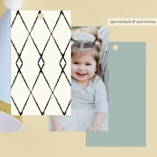 "Puppy Pizza Party" - Children's Birthday Party Favor Tags in Cobblestone by Stephanie Given - Back of Card Options